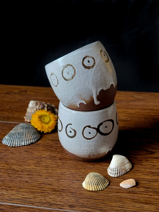 Ceramic Wine Tumbler Set | Taino Inspired Tumbler Set