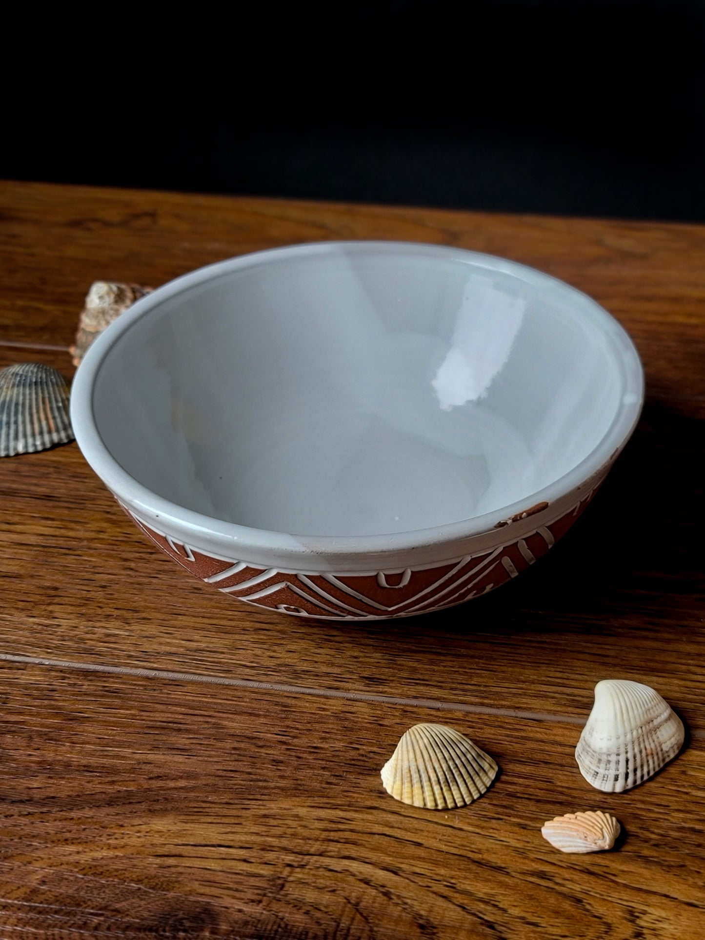 Taino Inspired Ceramic Bowl | Carved Bowl