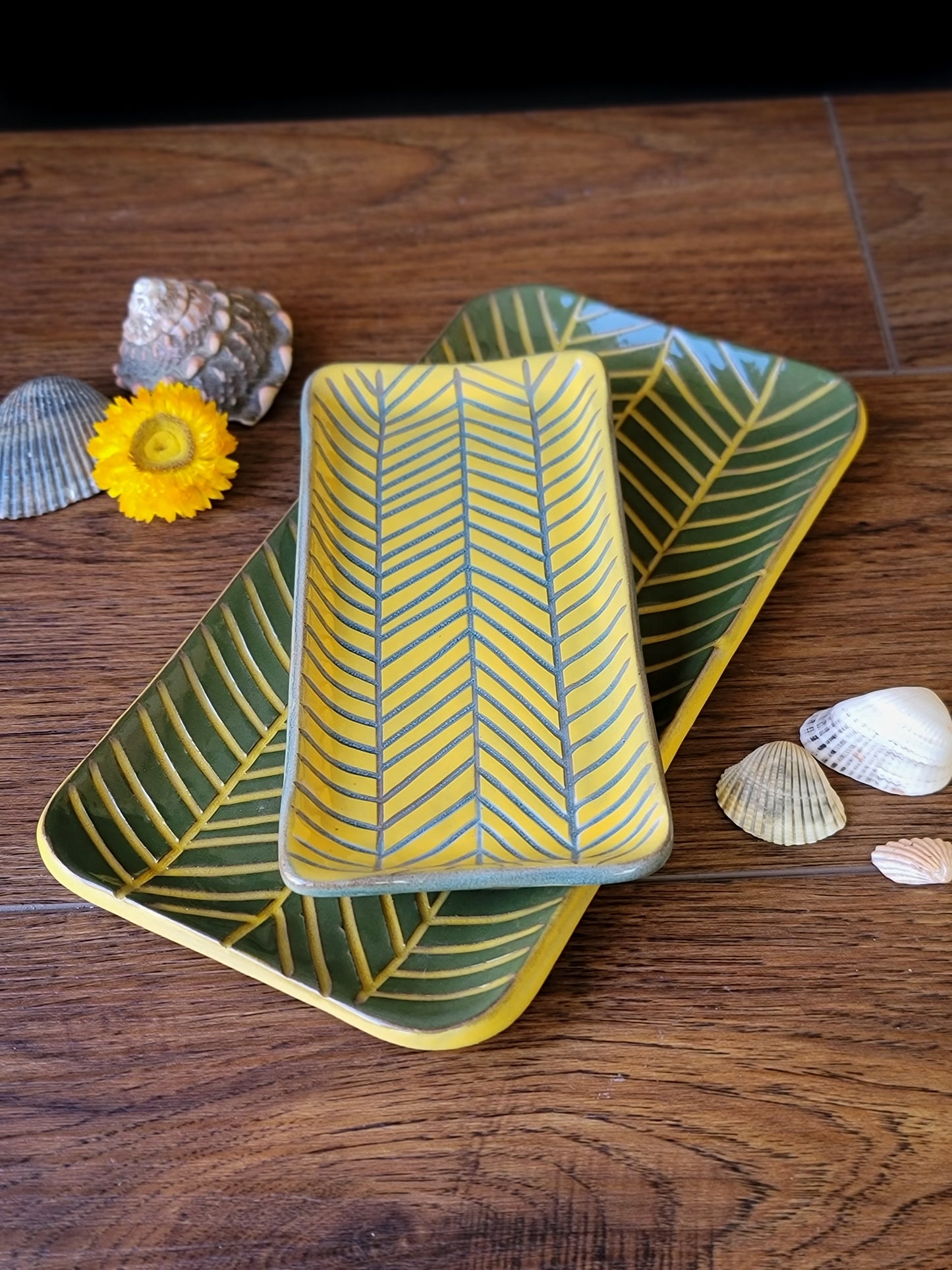 Taino Inspired Tray Set | Stoneware Tray Set