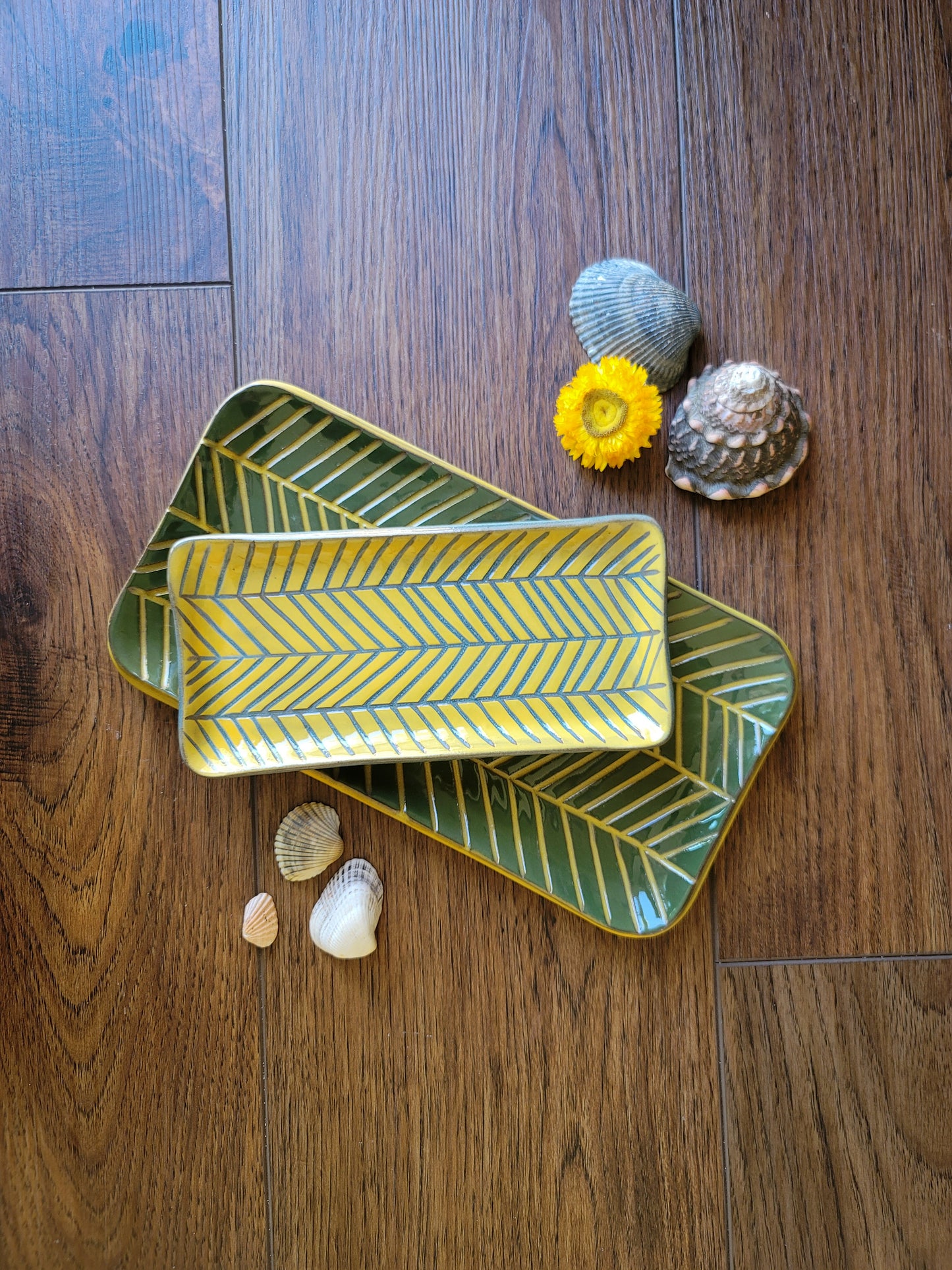 Taino Inspired Tray Set | Stoneware Tray Set