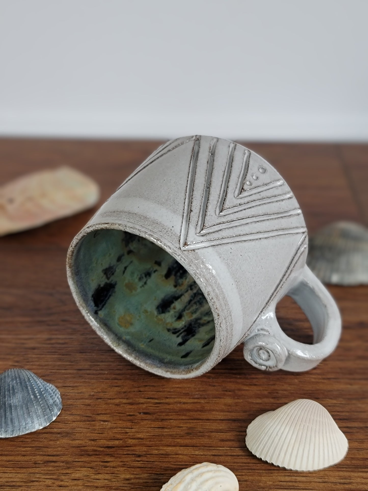 Hand Carved Taino Inspired Mug | Ceramic Mug