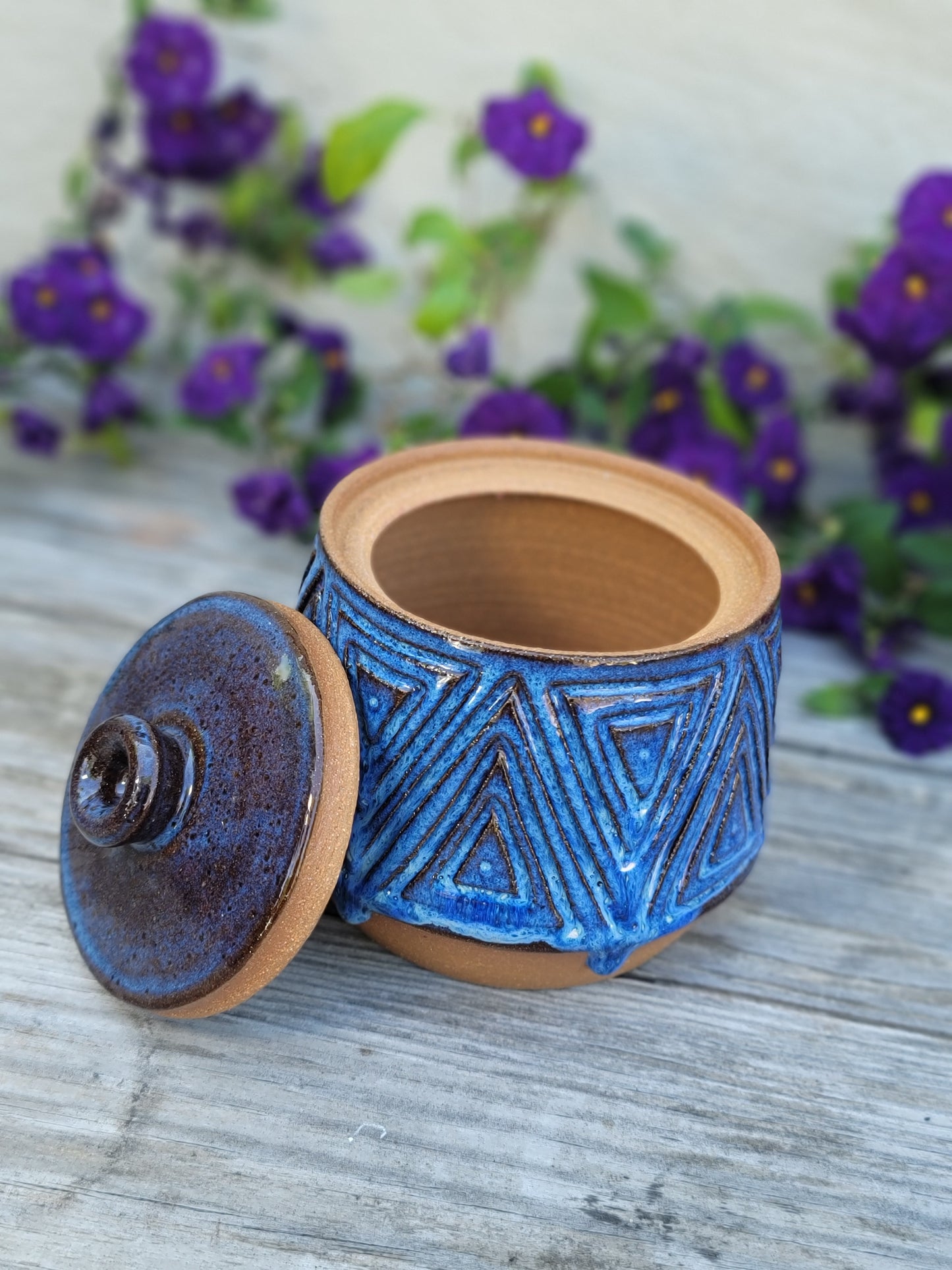 Taino Inspired Ceramic Jar | Carved Jar